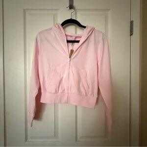 SKIMS COTTON JERSEY-ZIP UP SLIM HOODIE in S